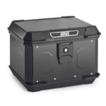 Βαλίτσα 44 λίτρα ALP44B αλουμίνιο μαύρη monolock με πιάστρα + κιτ τοποθέτησης GIVI