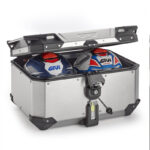 Βαλίτσα κεντρική ασημί 58 lt OBKEV58A EVO monokey χωρίς πιάστρα+κλειδί GIVI 3