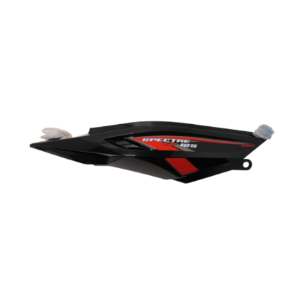 Ουρά πίσω δεξιά Malaguti Spectre GP 125 γνήσια (μαύρη ουρά, κόκκινο αυτοκόλλητο)