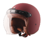 Κράνος AXOR Retro jet W_V Solid Dull Chestnut Red